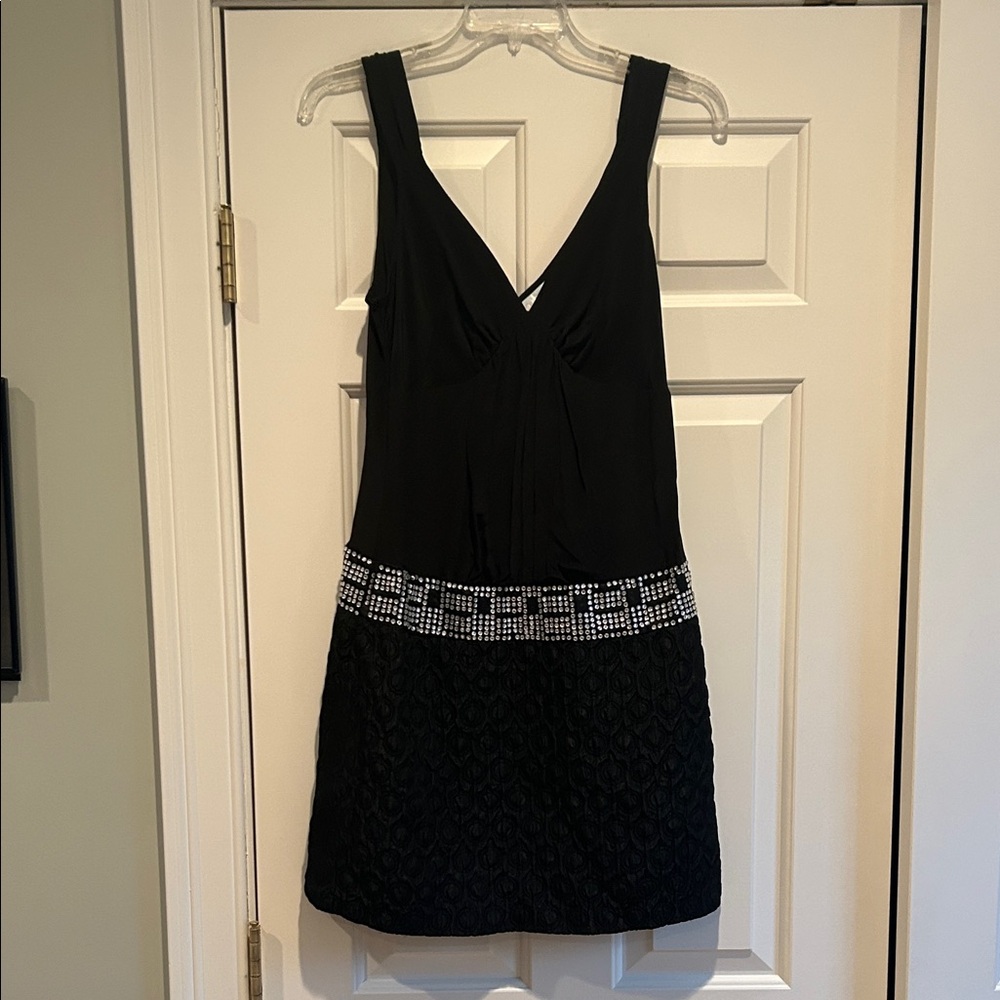 Tracy Reese Chic Black Dress with Beaded Detail